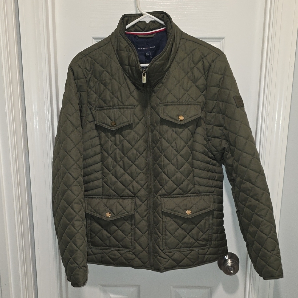 Tommy Hilfiger Women's Olive Quilted Jacket - Picture 2 of 16